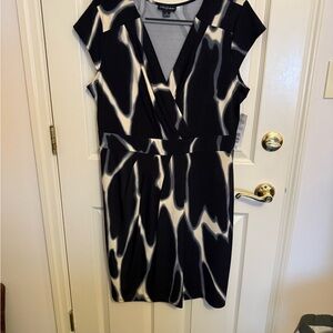 Tribal Black and White Abstract Dress